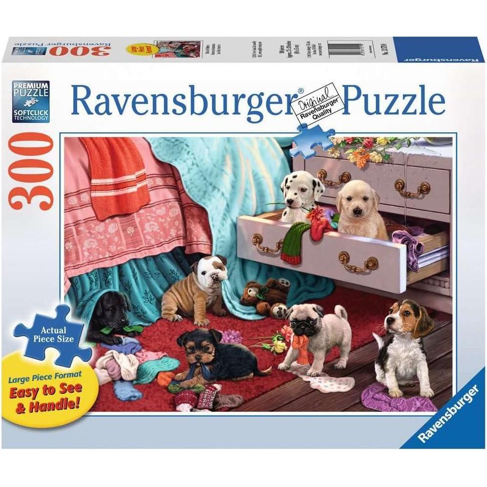 imageRavensburger Mischief Makers Large Format 300 Piece Jigsaw Puzzle Premium Quality Unique Piece Shape Fun Group Activity Perfect for Adults and Kids