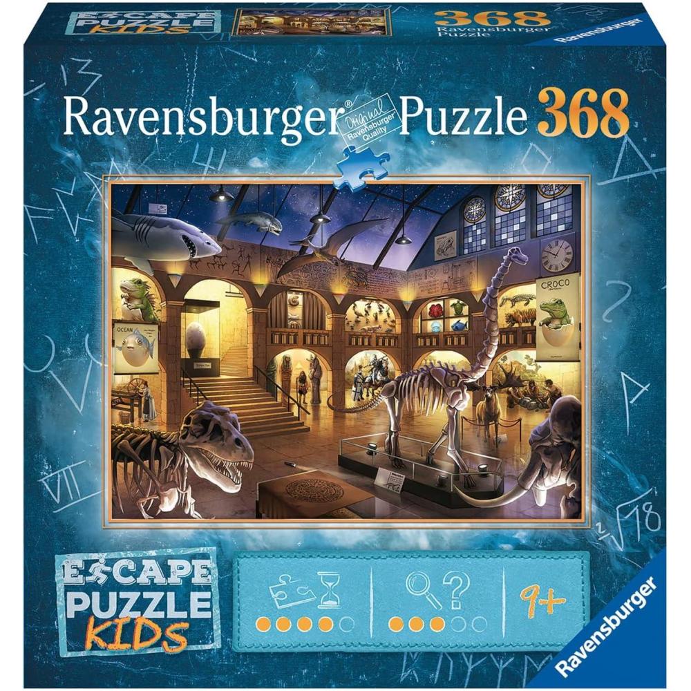 imageRavensburger Museum Mysteries Escape Puzzle  368 Piece Jigsaw for Kids  Exciting Storyline  Mathematical Riddles  Quality Materials  Climate Pledge Friendly