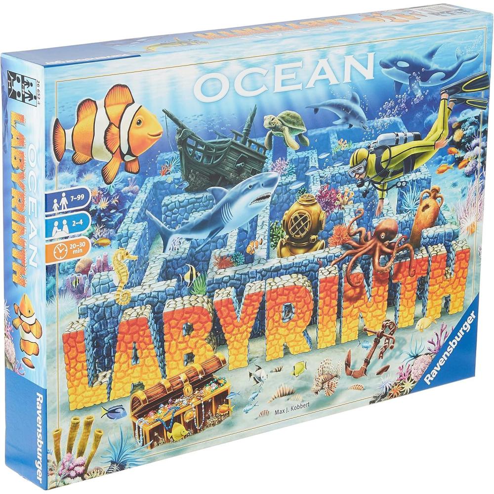 imageRavensburger Ocean Labyrinth  Engaging Family Board Game for Kids ampamp Adults  Quick Learning Curve  High Replayability  Perfect for Ages 7 and Up  Brilliant Mind Teaser