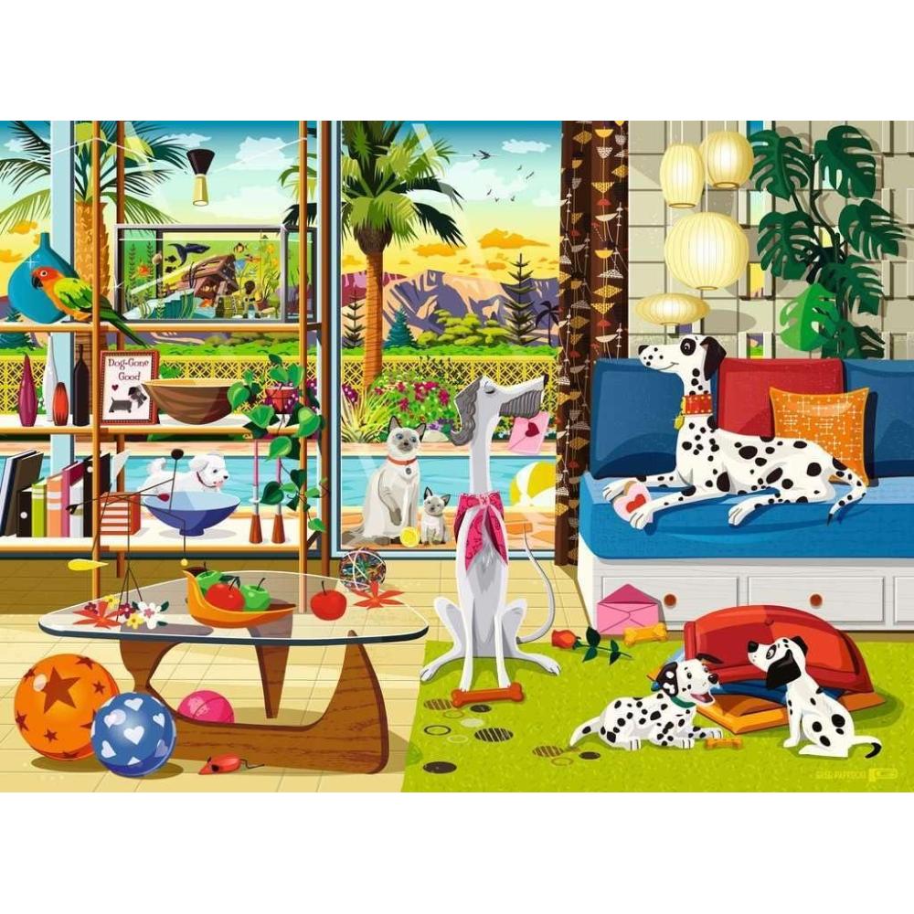 imageRavensburger Pets of Palm Springs 500 Piece Jigsaw Puzzle Unique Piece Design Softclick Technology Ideal Gift for Puzzle Enthusiasts