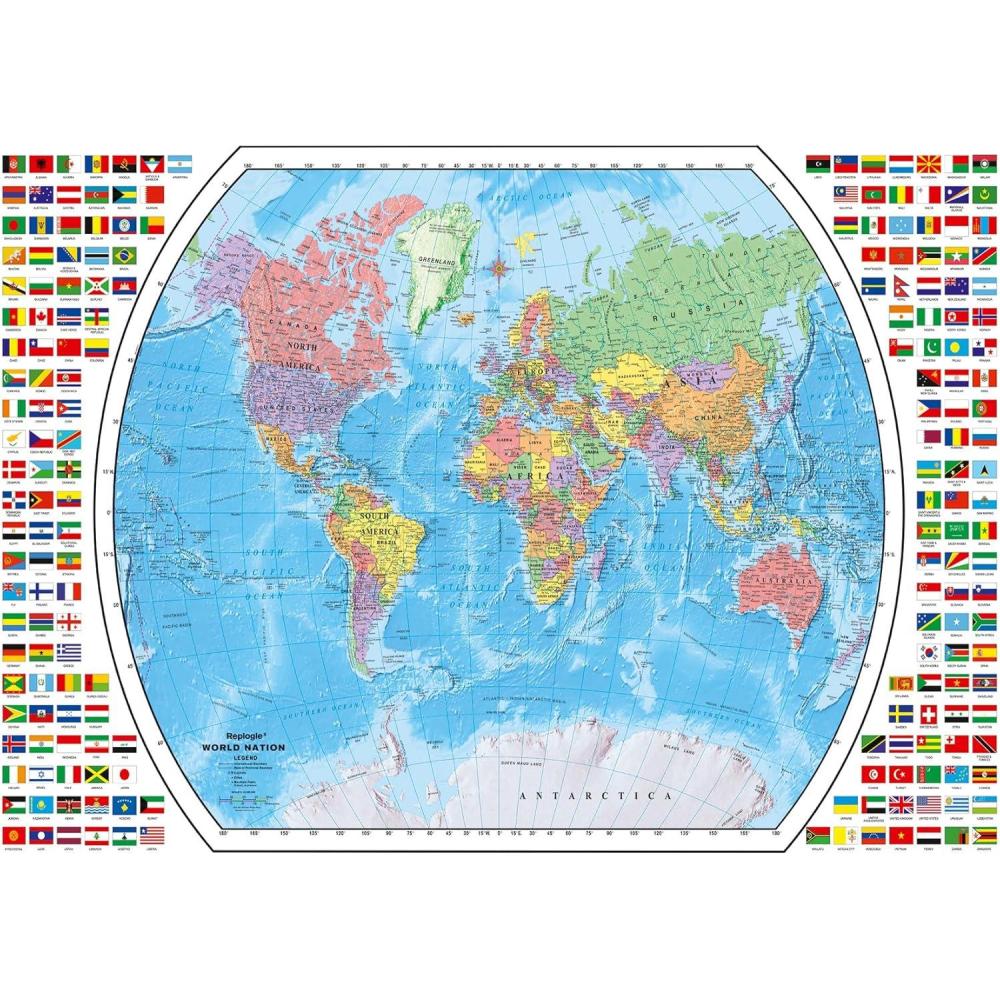 imageRavensburger Political World Map 1000 Piece Jigsaw Puzzle for Adults 12000664 Handcrafted Tooling Made in Germany Every Piece Fits Together PerfectlyNew Packaging
