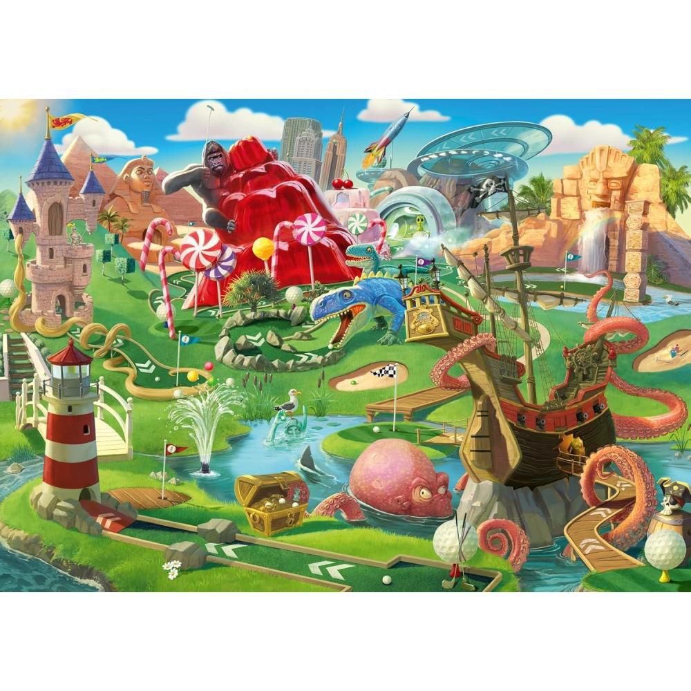 imageRavensburger Putt Putt Paradise 500 Piece Large Format Jigsaw Puzzle for Adults  12001002  Easy to See ampamp Easy to Hold Large Pieces Fit Together Perfectly