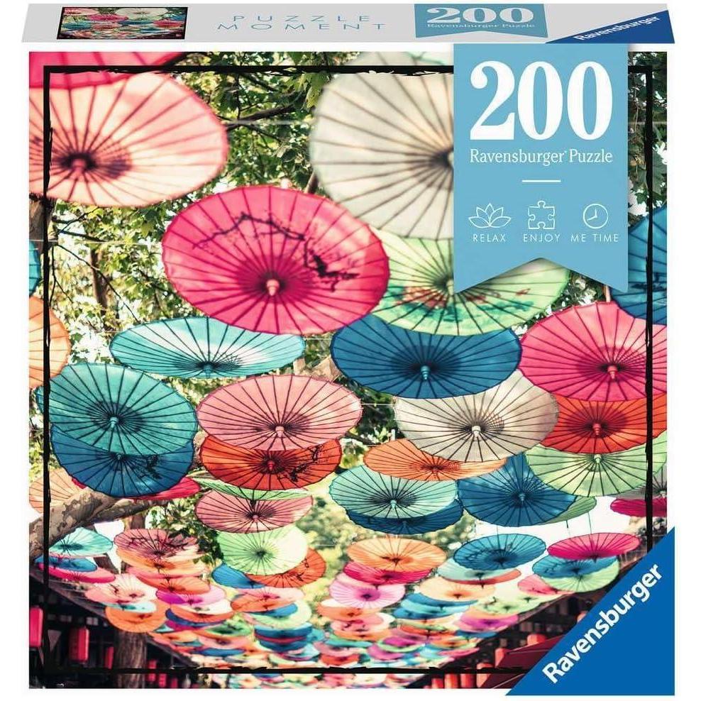imageRavensburger Puzzle Moment Umbrellas 200 Piece Jigsaw Puzzle for Kids ampamp Adults Unique Perfect Interlock Vibrant GlareFree Design Made with FSCCertified Wood Quality Entertainment Time