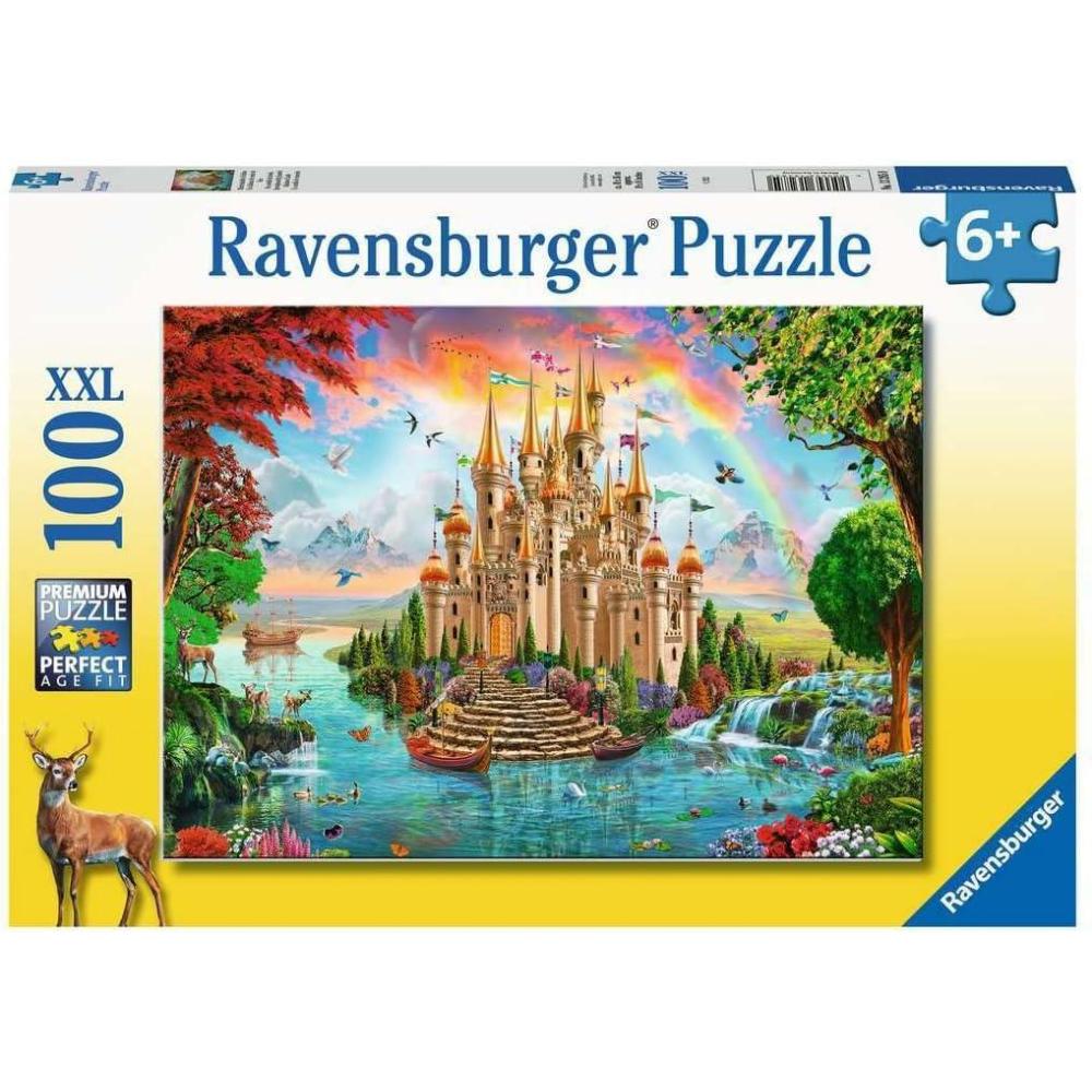 imageRavensburger Rainbow Castle 100 Piece XXL Jigsaw Puzzle for Kids 13285 Every Piece is Unique Pieces Fit Together Perfectly