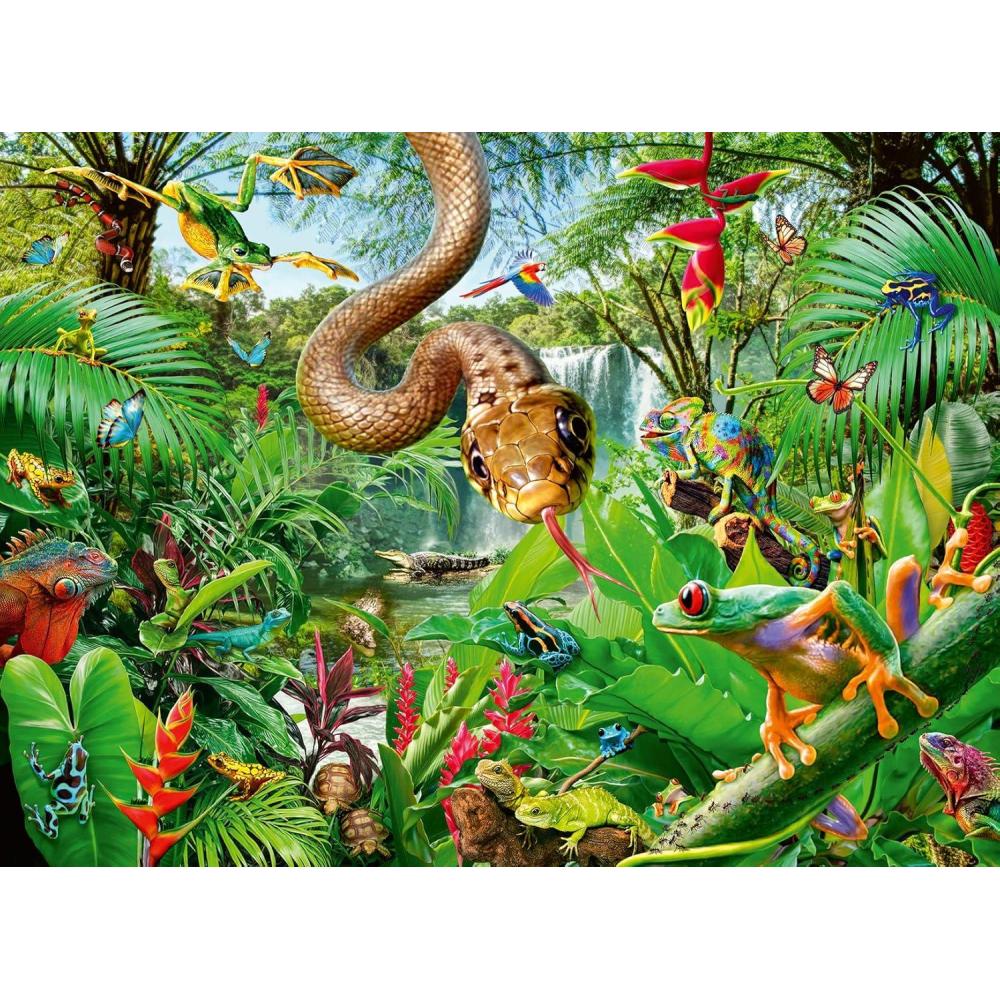 imageRavensburger Reptile Resort Puzzle 300 XXL Piece Jigsaw for Kids Unique ampamp Durable Pieces Stimulates Curiosity ampamp ProblemSolving Skills for Ages 9 20x14 inches When Complete