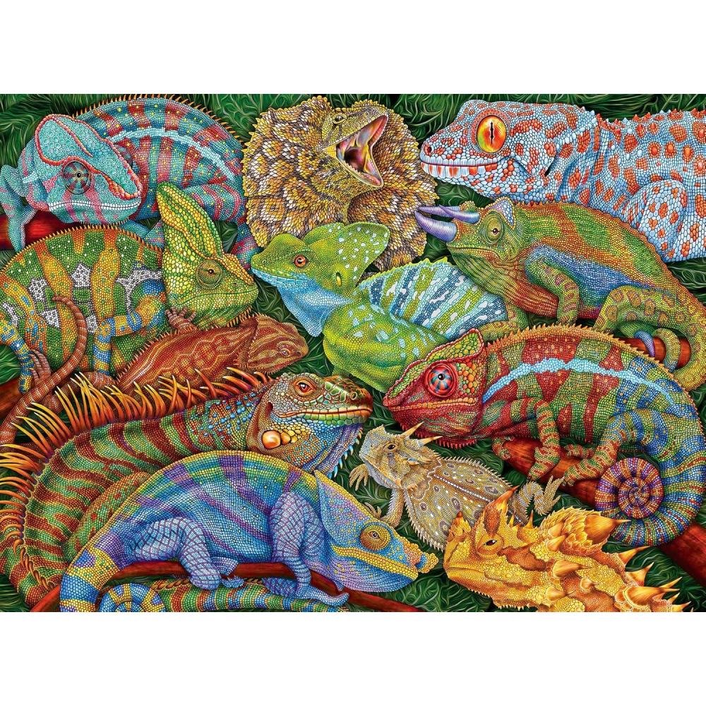 imageRavensburger Riveting Reptiles 300 Piece XXL Jigsaw Puzzle for Kids Captivating Reptile Imagery Encourages Creativity and Focus Sustainable Fun