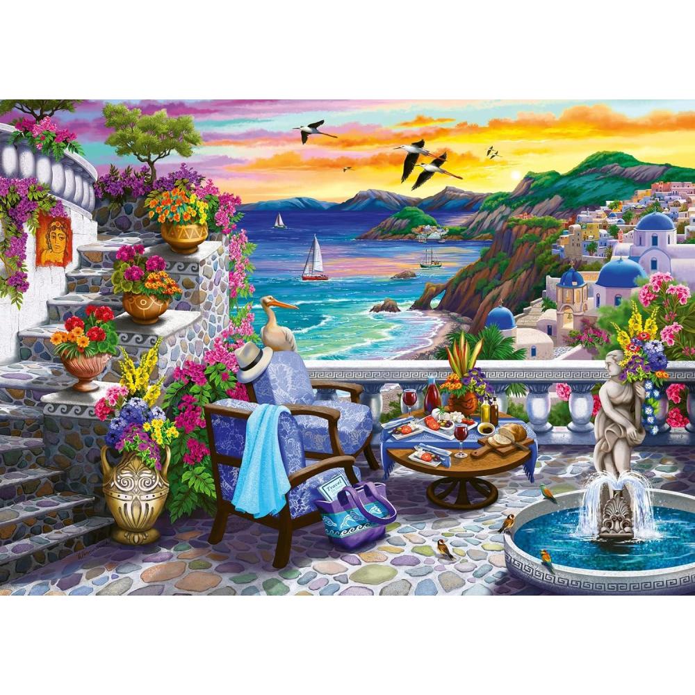 imageRavensburger Santorini Sunset Puzzle 300 Piece Large Format Unique Softclick Technology Vibrant GlareFree Imagery Durable ampamp EcoFriendly Ideal for All Ages