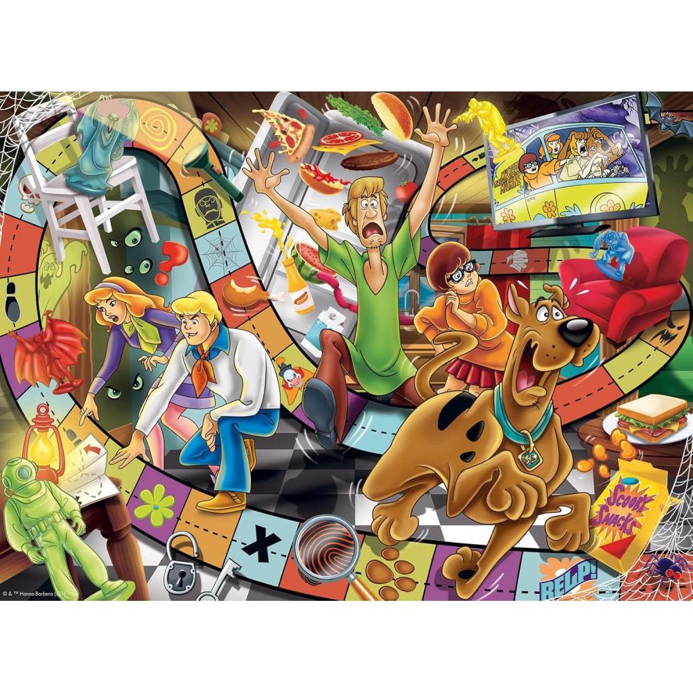 imageRavensburger Scooby Doo Haunted Game 200 Piece XXL Jigsaw Puzzle for Kids Unique and Interlocking Pieces Boosts Problem Solving Skills Durable and LongLasting Ideal Gift for Ages 810