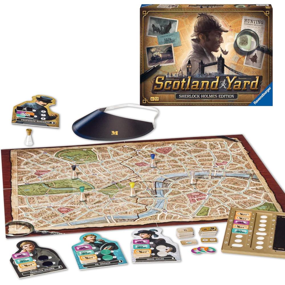 imageRavensburger Scotland Yard Sherlock Holmes Edition Strategy Game for Ages 8 Engaging Brain Teaser Ideal for Family Game Night AwardWinning Game