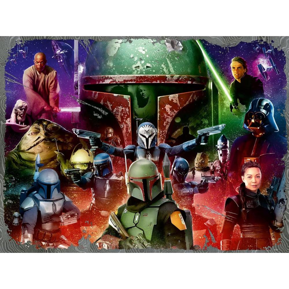 imageRavensburger Star Wars Boba Fett Bounty Hunter 1500Piece Jigsaw Puzzle Unique Softclick Technology Vibrant GlareFree Images Quality Interlocking Fit Ideal for Adults and Kids Aged 14Original Packaging
