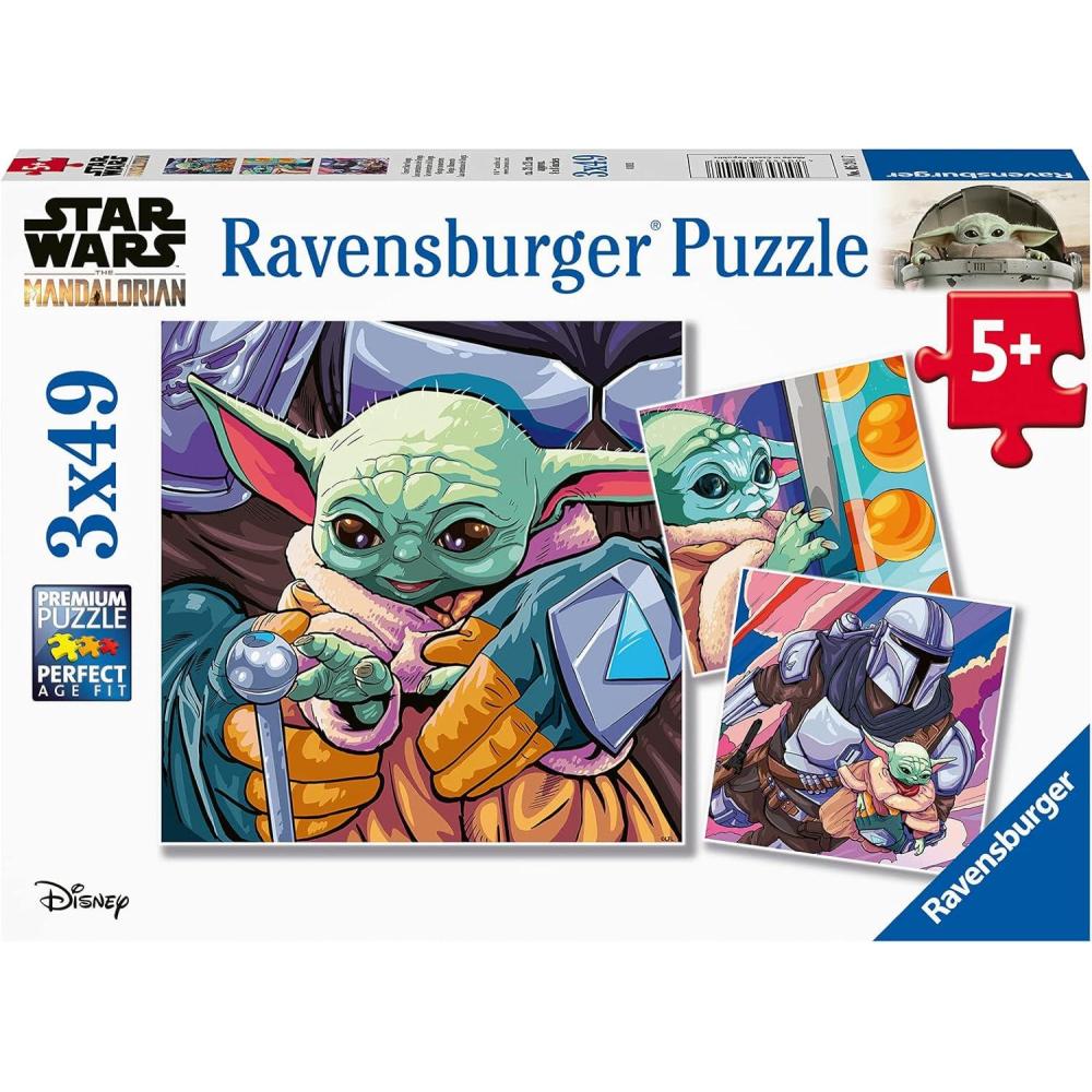 imageRavensburger Star Wars The Mandalorian Grogu Moments 3 x 49 Piece Kids Jigsaw Puzzle Set Unique ampamp Interlocking Pieces Builds ProblemSolving Skills FSCCertified Materials
