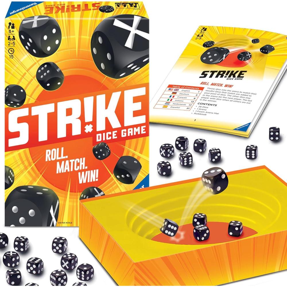imageRavensburger Strike BrainTeasing Dice Game for Kids and Adults Fun Matching Activity Engaging Memory Enhancer Unmatched Replay Value