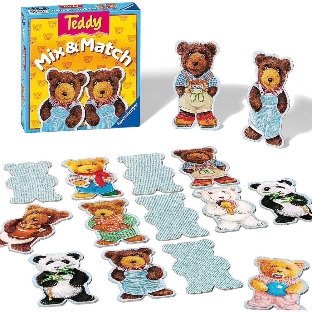 imageRavensburger Teddy Mix ampamp Match Interactive Childrens Game Quick Play Ideal for Age 2 and Up Classic Family Fun Quality Craftsmanship