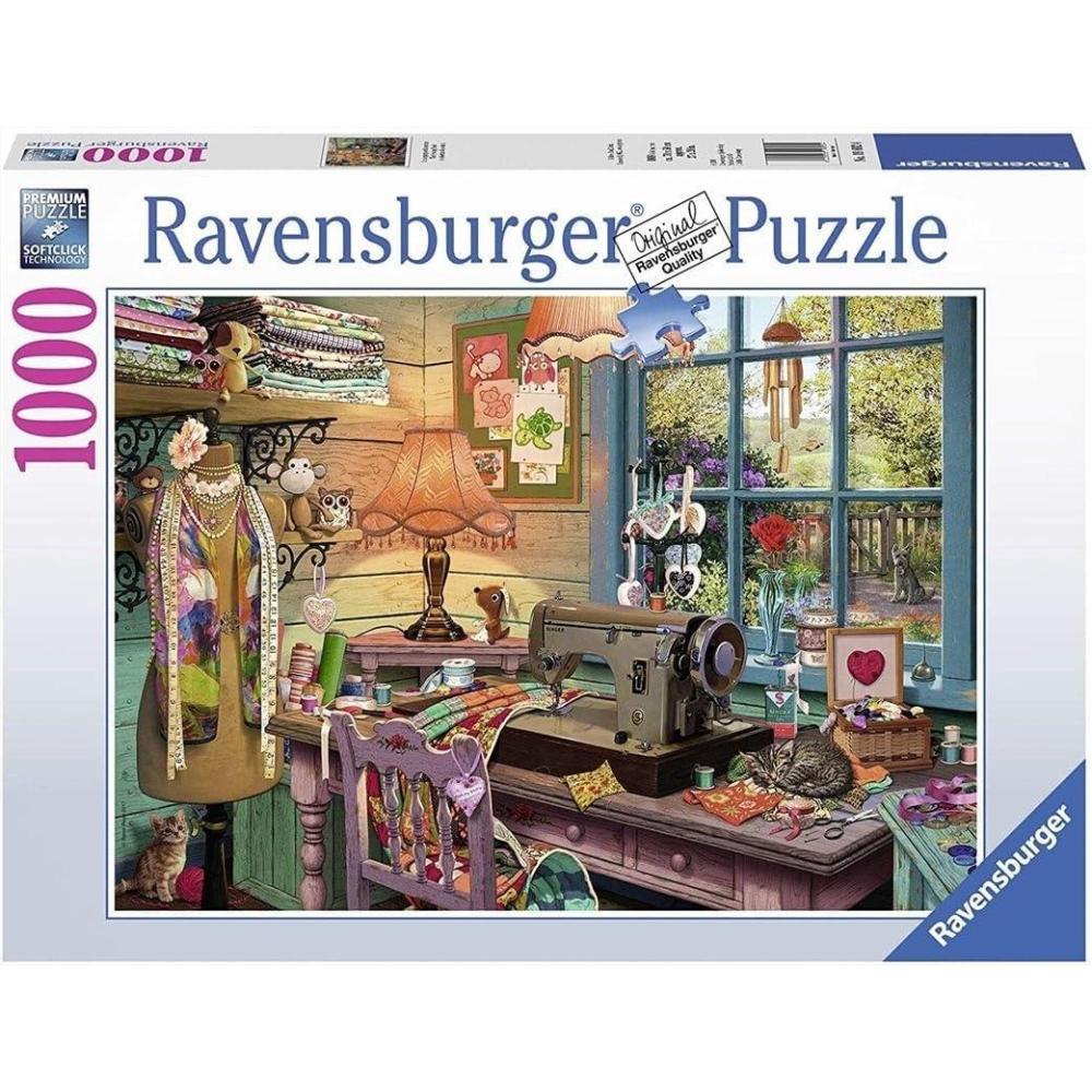 imageRavensburger The Sewing Shed 1000 Piece Jigsaw Puzzle Unique Pieces with Softclick Technology Ideal for Adults and Kids FSC Certified Perfect for Gift GivingOriginal Packaging
