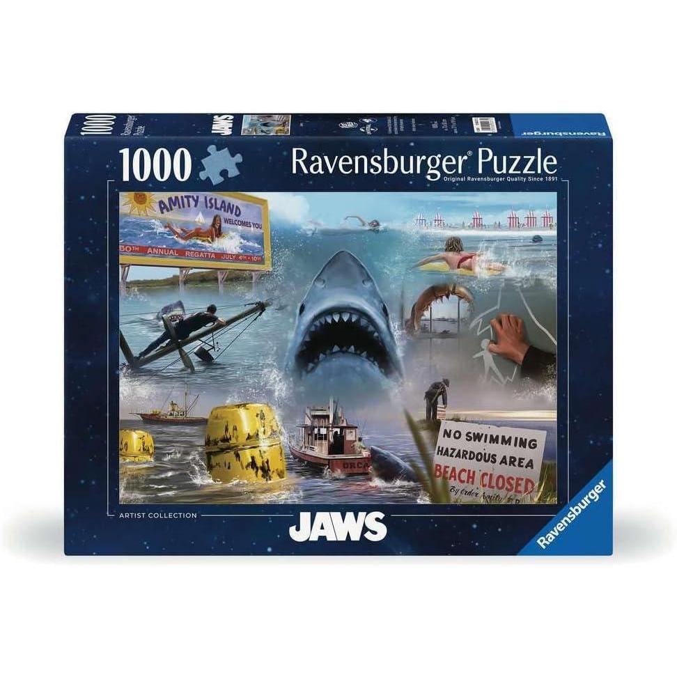 imageRavensburger Universal Studios Artist Collection Jaws 1000 Piece Jigsaw Puzzle  12000277  Handcrafted Tooling Made in Germany Every Piece Fits Together Perfectly