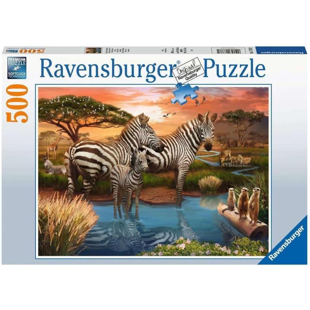 imageRavensburger Zebra Jigsaw Puzzle 500 Piece Unique Softclick Technology Vibrant GlareFree Imagery Ideal for Kids Teens and Adults FSC CertifiedOriginal Packaging