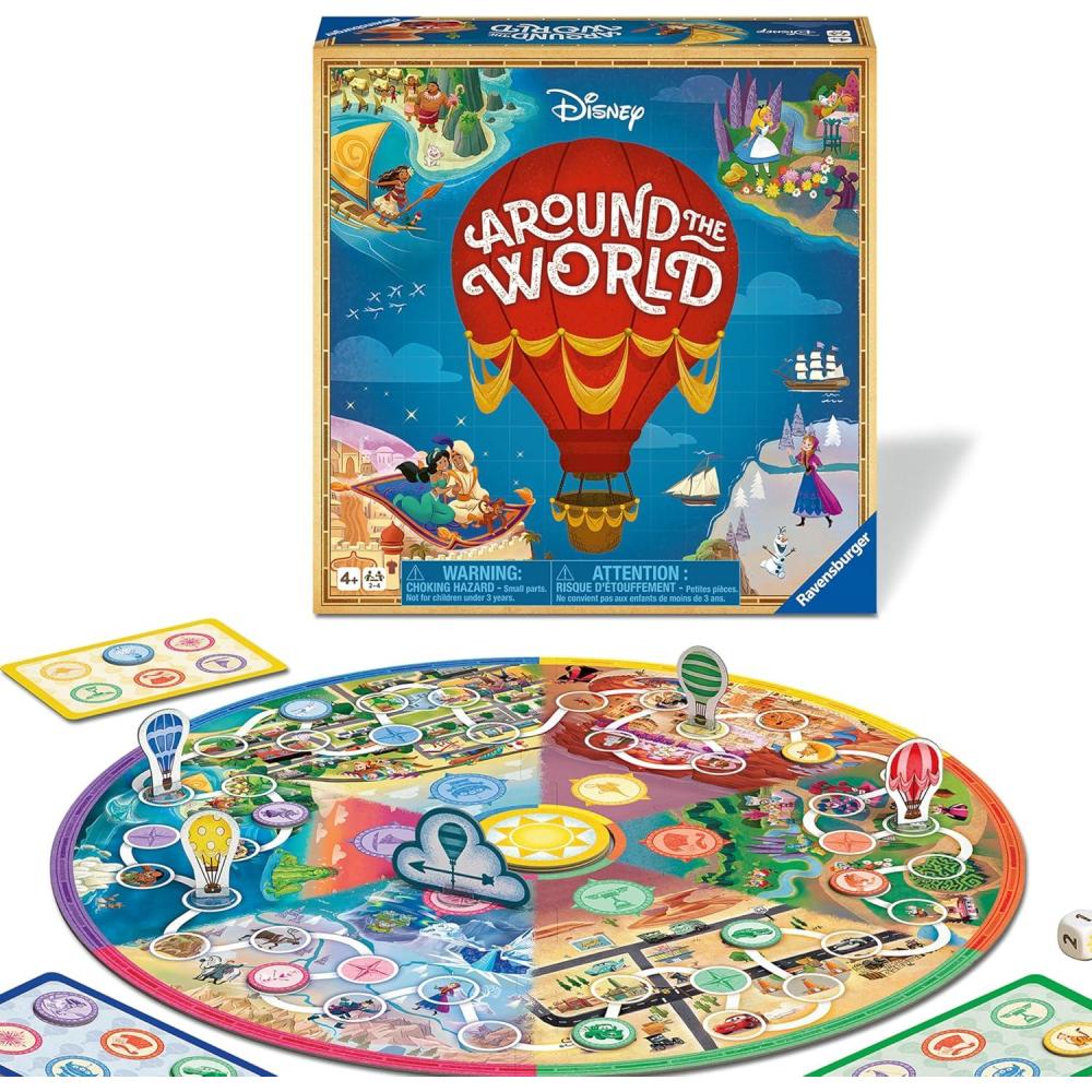imageRavensburgers Disney Around The World Family Adventure Game for 2 to 4 Players Ages 4 and Up
