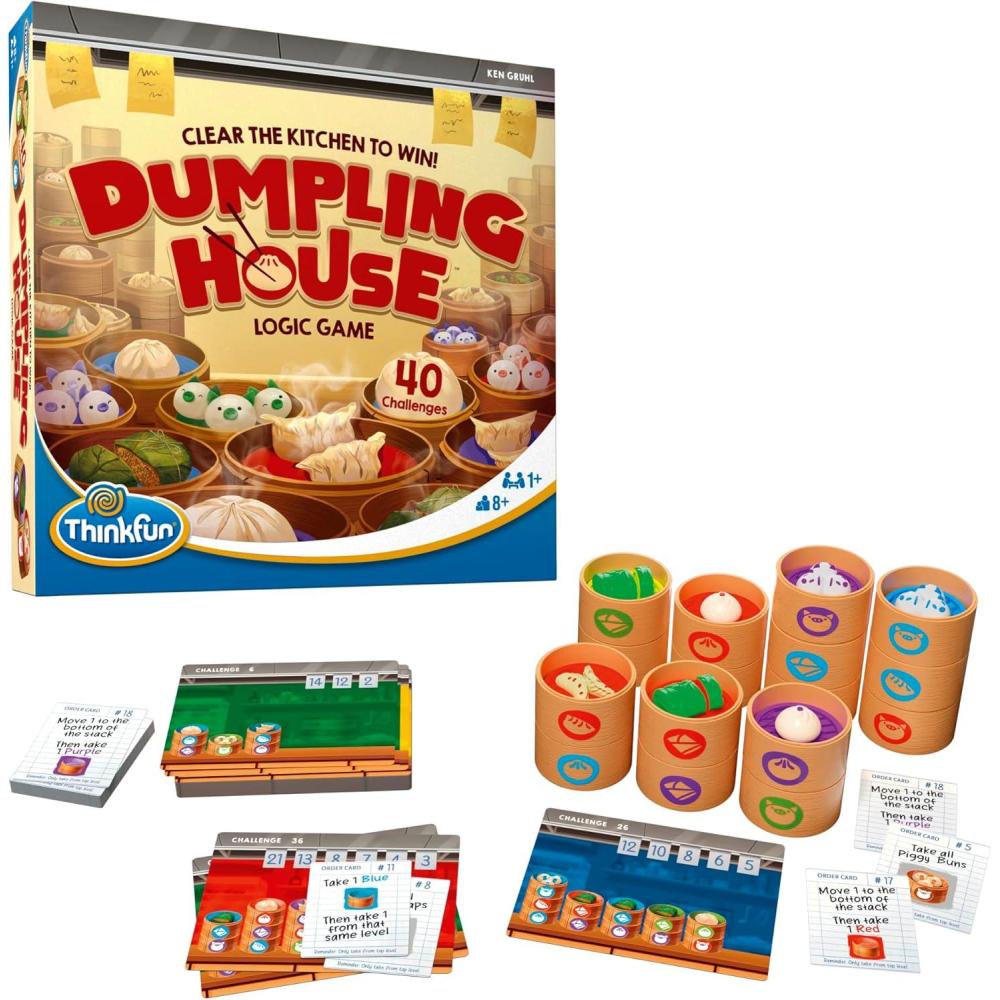 imageThinkFun Dumpling House The Stacking Game of Clearing Orders for Children Ages 8