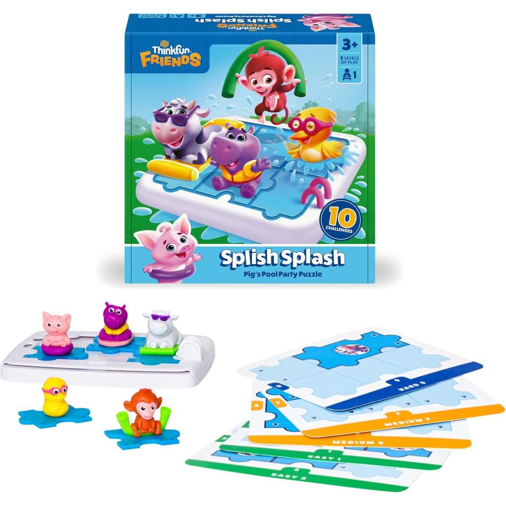imageThinkFun Friends Splish Splash Preschool Logic and ProblemSolving Game for Kids  Fun Educational Toy for Ages 3  Perfect for Early Learning and Skill Development  MESH Accredited