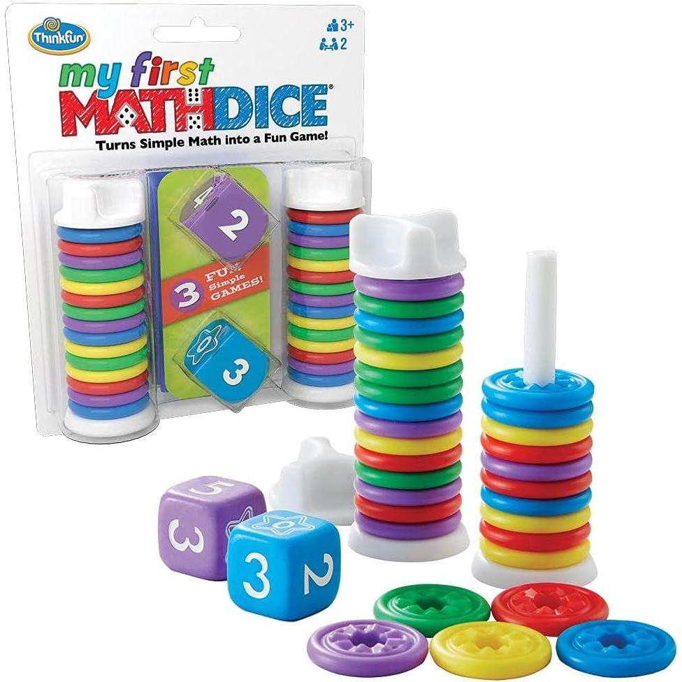 imageThinkFun My First Math Dice Engaging Counting Game for Kids Enhances Math ampamp Number Skills Fun Learning Activity for Ages 3
