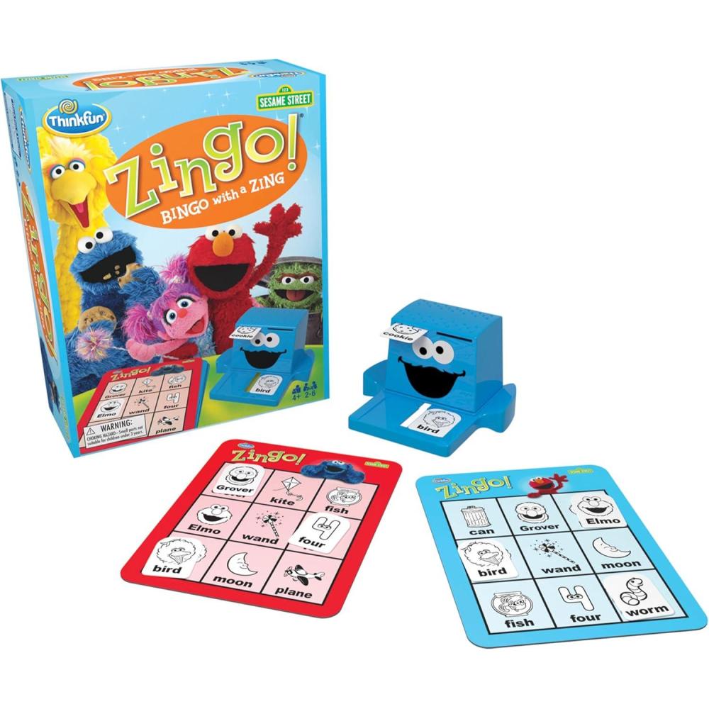imageThinkFun Sesame Street Zingo Build Language Skills with All Your Favorite Sesame Street Characters for Ages 4ThinkFun Sesame Street Zingo Build Language Skills with All Your Favorite Sesame Street Characters for Ages 4