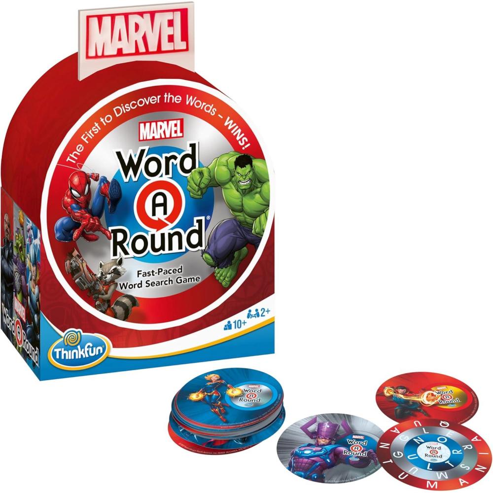 imageThinkFuns Marvel WordARound Read The Word Around The Card Trivia Game for 10