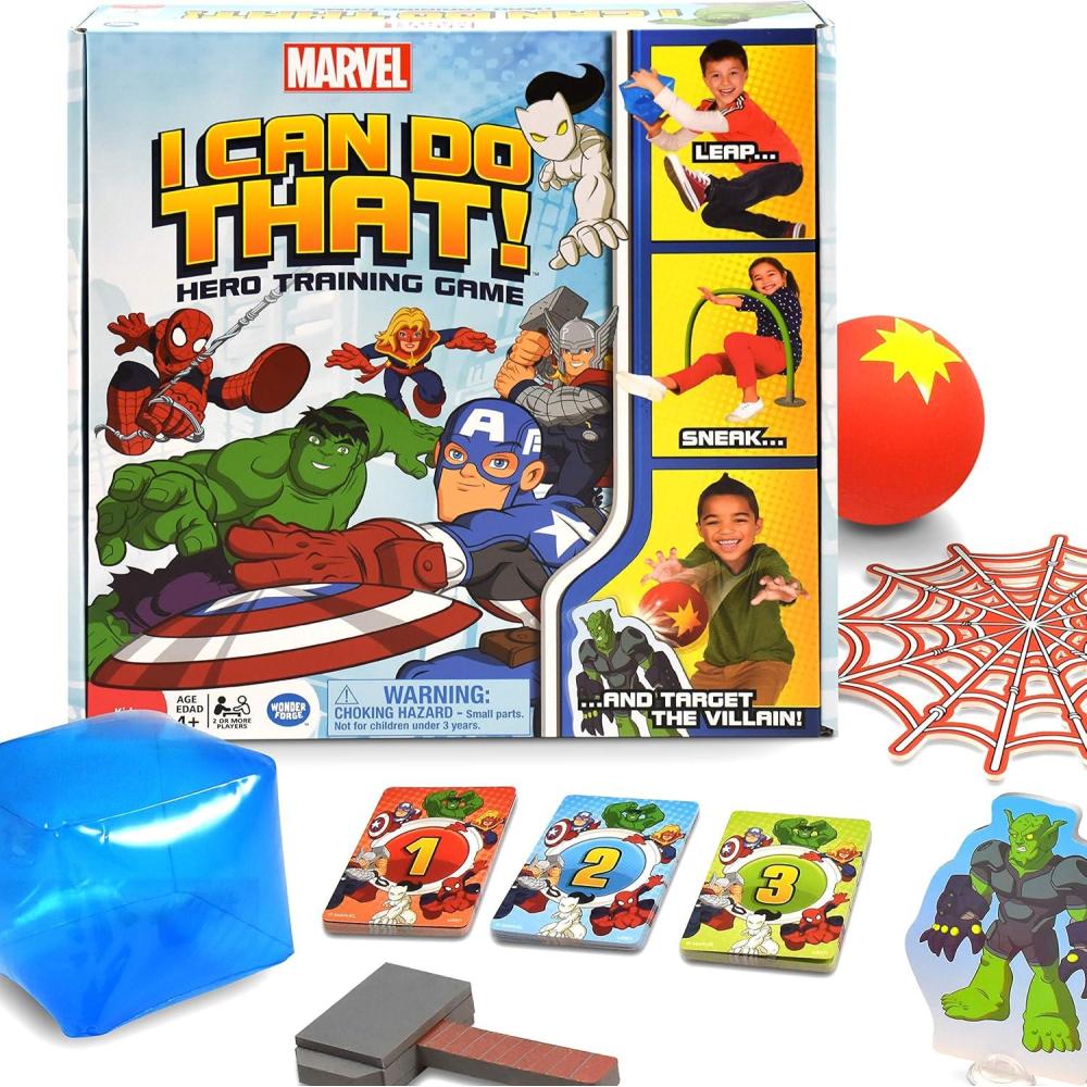 imageWonder Forge Marvel I Can Do That Game Exciting Superhero Activity Game Engaging Family Fun Promotes Physical Social and Creative SkillsI Can Do That Game