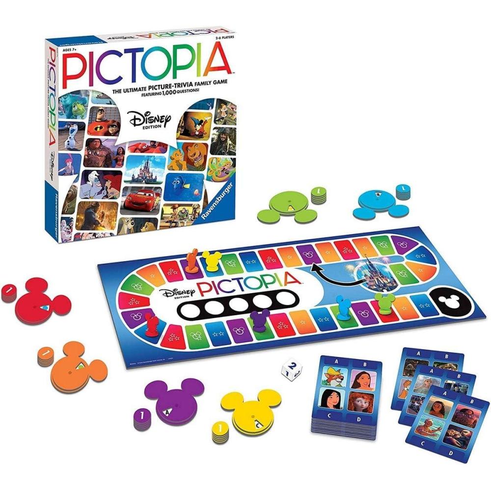 imageWonder Forge Pictopia  Family Trivia Game Disney Edition  Interactive Quiz Activity  Social Bonding Experience  Memory Enhancing  Ideal for Ages 7 and Above