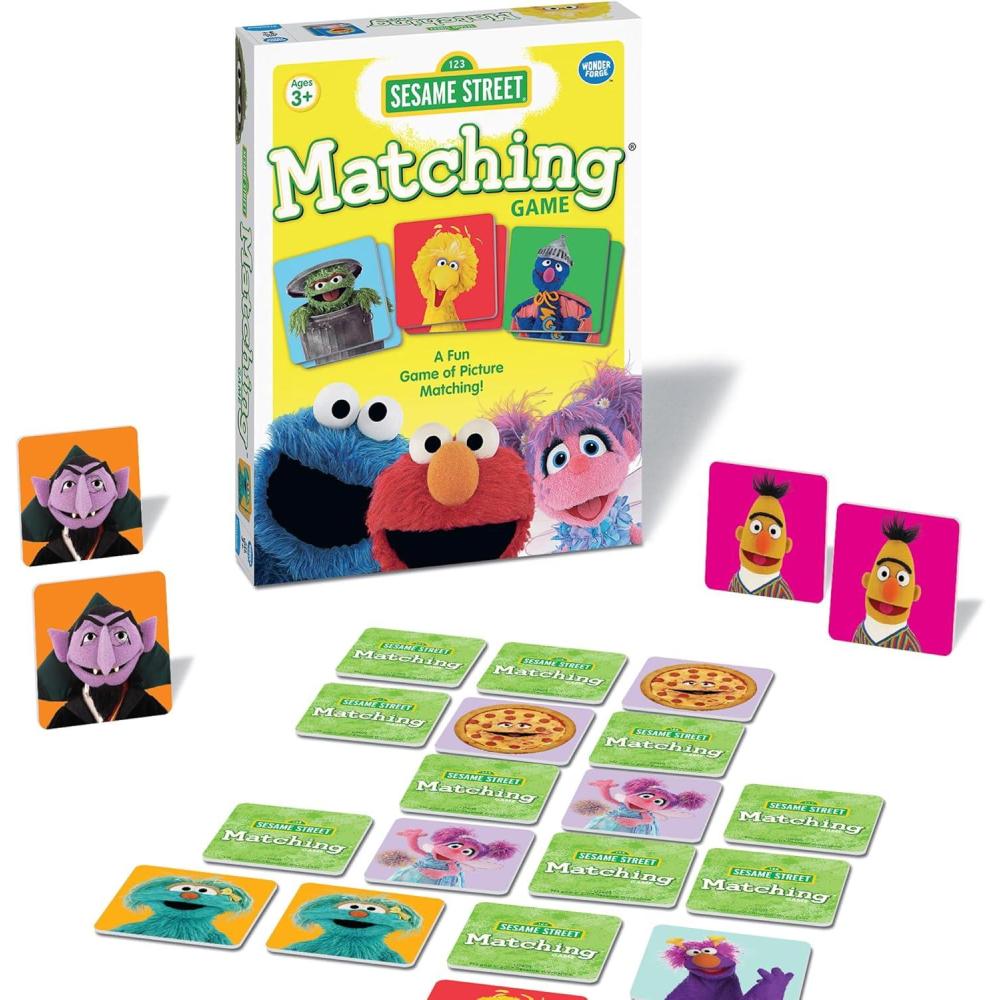 imageWonder Forge Sesame Street Memory Matching Game Fun Toddler Learning Toys ampamp Games for Kids Ages 35 Ideal for Family Play ampamp EducationOriginal Packaging