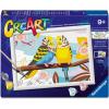 Ravensburger – Lovely Budgies CreArt Paint by Numbers Kit | Fun & Easy DIY Art for Kids Age 9+ | Creative Gift Idea for Birthdays & Holidays