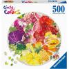 Ravensburger Circle of Colors: Fruits and Vegetables 500 Piece Round Jigsaw Puzzle for Adults & Kids – Unique Softclick Technology | Vibrant Matte Finish | Sustainable Forest Materials