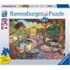 Ravensburger Cozy Backyard Bliss – 750 Piece Large Format Jigsaw Puzzle for Adults & Kids | Unique Softclick Technology | Vibrant, Glare-Free Design | FSC-Certified Materials