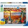Ravensburger Cozy Cabana Puzzle – Tranquil 500-Piece Jigsaw | Unique Softclick Technology | Large Format | FSC-Certified Materials | Ideal Family Fun Activity(Format)