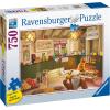 Ravensburger Cozy Kitchen 750 Piece Puzzle – Engaging Jigsaw Challenge | Unique Fit with Softclick Technology | Vibrant, Glare-Free Imagery | Ideal for Adults & Kids | FSC Certified Eco-Friendly