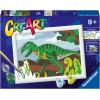 Ravensburger CreArt Roaming Dinosaur Paint by Numbers Kit for Kids – 23561 – Painting Arts and Crafts for Ages 9 and Up