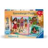 Ravensburger Disney Moana 3×49 Piece Jigsaw Puzzle Set for Kids | Unique Piece Design | Softclick Technology | Enhances Concentration and Creativity