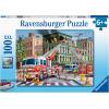 Ravensburger Fire Truck Rescue – 100 Piece XXL Jigsaw Puzzle for Kids | Unique and Perfectly Fitted Pieces | Colorful Design with Matte Finish | Educational and Fun Toy