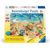 Ravensburger Fun at The Beach – 24 Piece Floor Jigsaw Puzzle for Kids | Engaging Coastal Adventure | Promotes Problem Solving Skills | FSC-Certified