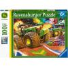 Ravensburger John Deere Big Wheels 100 Piece Jigsaw Puzzle | Designed for Kids | Durable and Colorful | Promotes Problem-Solving Skills | Ideal Gift for Toddlers