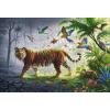 Ravensburger Jungle Tiger 500-Piece Vibrant Wooden Jigsaw Puzzle | Stress-Reducing Fun | Eco-Friendly Materials | Whimsical Pieces