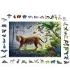 Ravensburger Jungle Tiger 500-Piece Vibrant Wooden Jigsaw Puzzle | Stress-Reducing Fun | Eco-Friendly Materials | Whimsical Pieces