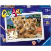 Ravensburger Little Lion Cubs Paint by Numbers Kit for Kids – 23616 – Painting Arts and Crafts for Ages 11 and Up