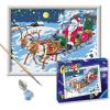Ravensburger – CreArt – Night Before Christmas – Paint by Number Kit – Exciting Scene with Santa in his Sleigh and Reindeer – Premium Paints for That Magical Quality – Ages 7+