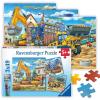 Ravensburger – Large Construction Vehicles – 49 Piece Jigsaw Puzzle 3 Pack Set – Bright Loaders, Trucks & More – Larger Pieces – Premium Quality – Ideal Gift – Screen-Free Fun – Children Age 5+