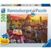 Ravensburger Cozy Wine Terrace – 500 Piece Large Format Jigsaw Puzzle | Unique Softclick Technology | Premium Matte Finish | Ideal for All Ages