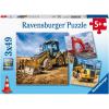 Ravensburger Diggers at Work Puzzle Set | 3×49 Piece Jigsaw Puzzles for Kids | Screen-Free Activity | Boosts Concentration and Focus | Great Gift