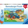 Ravensburger Hard at Work 2×12 Piece Jigsaw Puzzle Set(Classic)