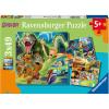 Ravensburger Scooby Doo: Three Night Fright – Kid-Friendly 3×49 Piece Jigsaw Puzzles Set | FSC-Certified | Engaging Imagery | Durable, Easy-to-Hold Pieces | Beneficial for Cognitive Development