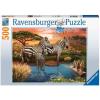 Ravensburger Zebra Jigsaw Puzzle – 500 Piece | Unique, Softclick Technology Vibrant, Glare-Free Imagery | Ideal for Kids, Teens, and Adults | FSC Certified(Original Packaging)