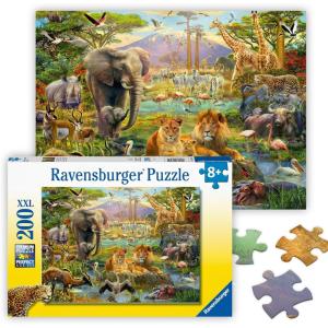 Ravensburger – Animals of The Savannah – 200 Piece Jigsaw Puzzle – Exciting, Colorful Imagery of Lions, Elephants, Tigers & More – Premium Quality – Ideal Gift – Screen-Free Fun – Children Ages 8+